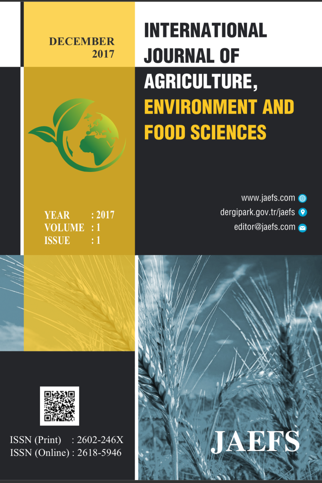 International Journal of Agriculture Environment and Food Sciences